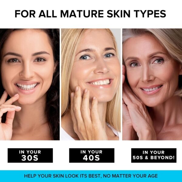 SimplyVital Collagen, Retinol & Hyaluronic Acid Cream - Anti-Aging Face Moisturizer for Face, Firming Skin Care Neck & Décolleté - Made in USA, Daily Moisturizer Face Cream Day & Night - 1.7 fl.oz. - Image 2